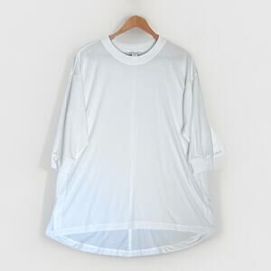 Athleta Tranquility Tops Women’s Sz S White Hi Low Hem Oversized Activewear Yoga